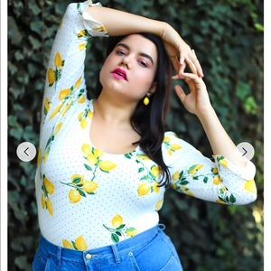 Forever 21 lemons body suit